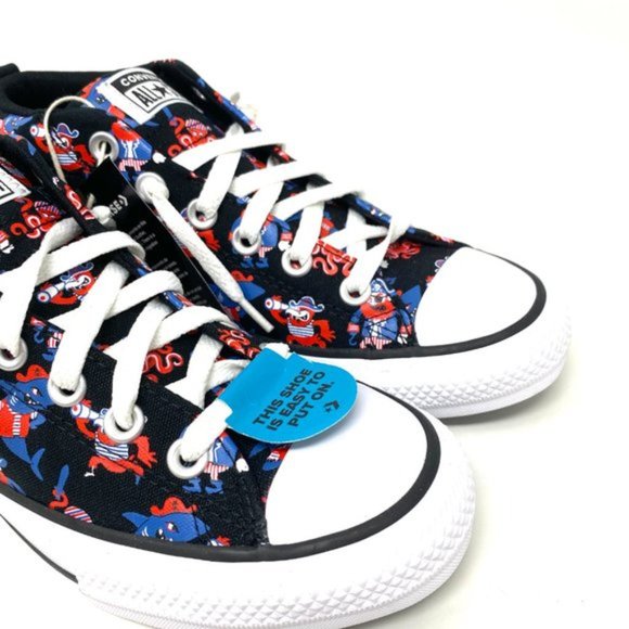 💖MEGA SALE💖Converse Ctas Street Mid Black Marina Shoes Junior Canvas 672732F - Picture 7 of 9